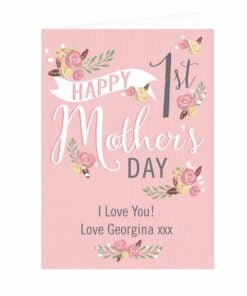 Personalised Floral Bouquet 1st Mother’s Day Card