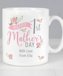 Personalised Floral Bouquet 1st Mothers Day Mug
