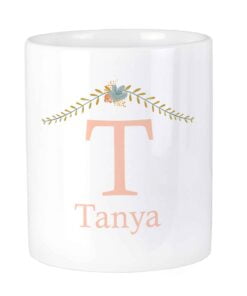 Personalised Floral Bouquet Ceramic Storage Pot