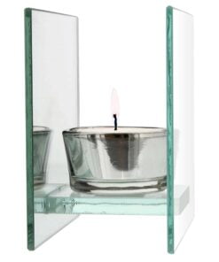 Personalised Floral Bouquet Mirrored Glass Tea Light Candle Holder