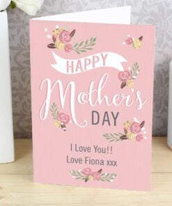 Personalised Floral Bouquet Mother’s Day Card