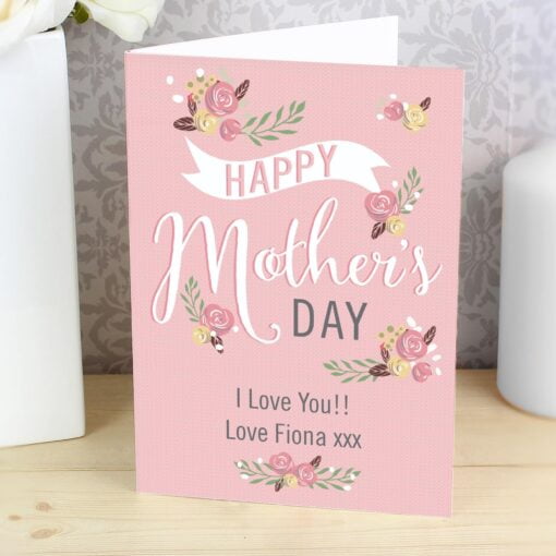 Personalised Floral Bouquet Mother’s Day Card