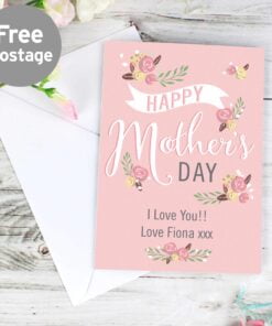 Personalised Floral Bouquet Mother’s Day Card