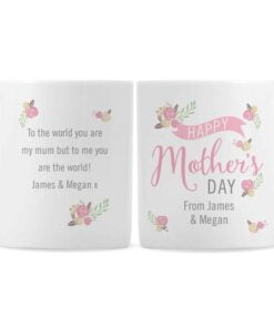 Personalised Floral Bouquet Mothers Day Mug