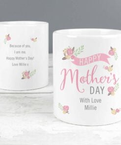 Personalised Floral Bouquet Mothers Day Mug