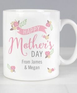 Personalised Floral Bouquet Mothers Day Mug