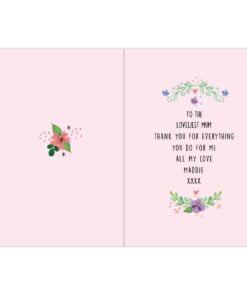 Personalised Floral Card