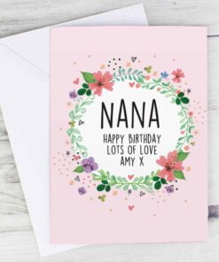 Personalised Floral Card