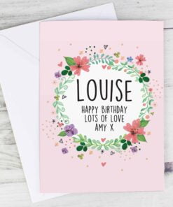 Personalised Floral Card