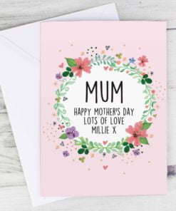 Personalised Floral Card