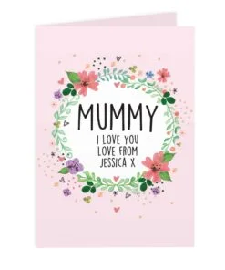 Personalised Floral Card
