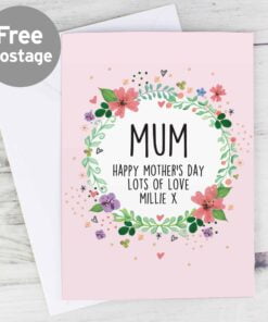 Personalised Floral Card