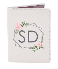 Personalised Floral Cream Passport Holder