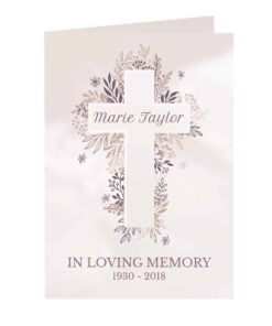 Personalised Floral Cross Card