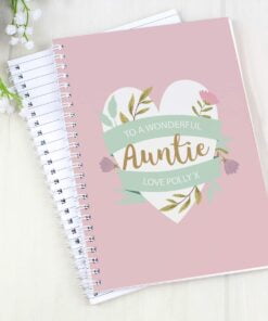 Personalised Floral Heart A5 Notebook