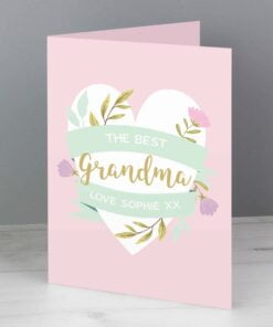 Personalised Floral Heart Card