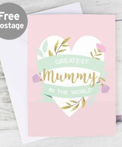 Personalised Floral Heart Card