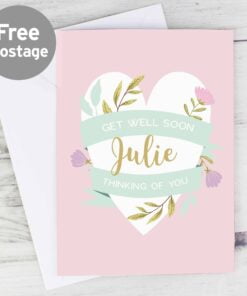 Personalised Floral Heart Card