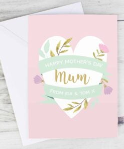Personalised Floral Heart Card