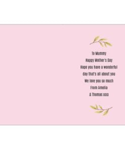 Personalised Floral Heart Card