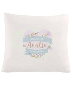Personalised Floral Heart Mothers Day Cream Cushion Cover