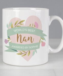 Personalised Floral Heart Mothers Day Mug