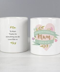 Personalised Floral Heart Mothers Day Mug
