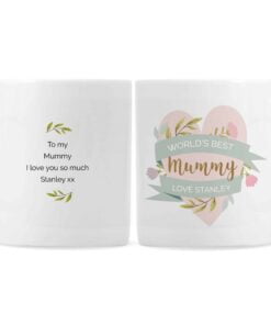 Personalised Floral Heart Mothers Day Mug
