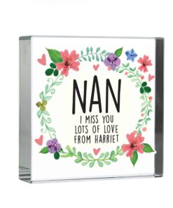 Personalised Floral Large Crystal Token