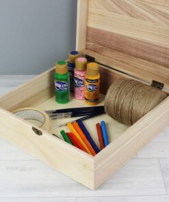 Personalised Floral Large Wooden Keepsake Box