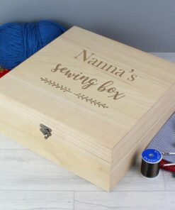 Personalised Floral Large Wooden Keepsake Box