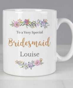 Personalised Floral Message Mug