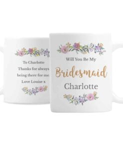 Personalised Floral Message Mug
