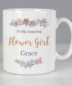 Personalised Floral Message Mug