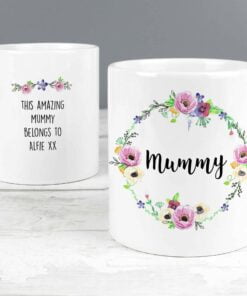 Personalised Floral Mug