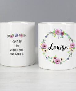 Personalised Floral Mug