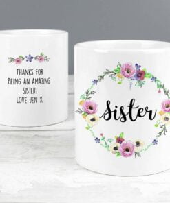 Personalised Floral Mug