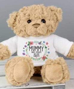 Personalised Floral Teddy Bear