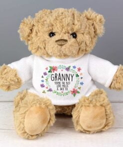 Personalised Floral Teddy Bear