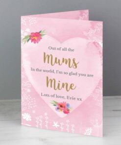 Personalised Floral Watercolour Card