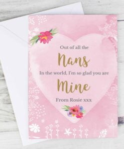 Personalised Floral Watercolour Card