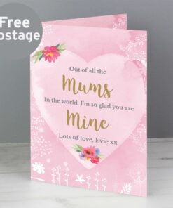 Personalised Floral Watercolour Card