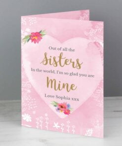 Personalised Floral Watercolour Card