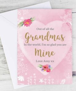 Personalised Floral Watercolour Card