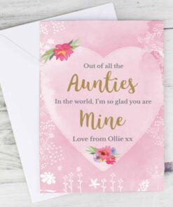 Personalised Floral Watercolour Card