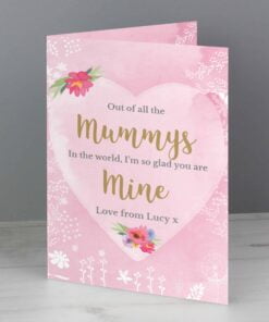 Personalised Floral Watercolour Card