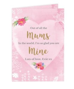 Personalised Floral Watercolour Card