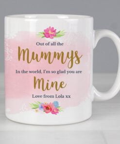Personalised Floral Watercolour Mug