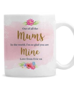 Personalised Floral Watercolour Mug