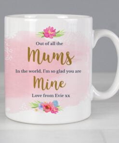 Personalised Floral Watercolour Mug